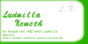 ludmilla nemeth business card